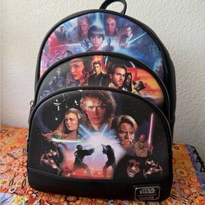 Loungefly Star Wars Black and Multicolor Backpack